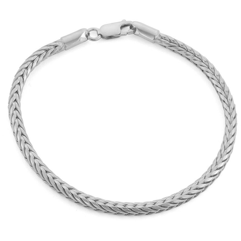 Tiara Sterling Silver Foxtail Chain Bracelet, 1 of 2