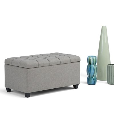 NicBex Faux Leather Storage Ottoman Bench,Storage Ottoman with Tufted Diamond Detail,Modern Storage Bench for Living Room,Bedroom