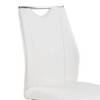 Set of 2 Evelyn Dining Chair White/Steel Finish - Armen Living: Faux Leather, Mid-Century Modern, Wood Frame - 2 of 3