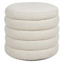 CAVINAS Round Storage Ottoman Bench,Upholstered Ottoman with Removable Lid for Living Room,Bedroom,Black/White/Green - 3 of 4