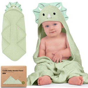 KeaBabies Cuddle Baby Hooded Towel, Organic Baby Bath Towel, Hooded Baby Towels, Baby Beach Towel for Newborn, Kids - 1 of 4