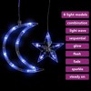vidaXL Star and Moon Fairy Lights - 138 LED Blue Decorative String Lights with Remote Control for Indoor and Outdoor, Parties, Weddings and Holidays - 4 of 4