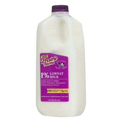 Prairie Farms 1% Milk - 0.5gal