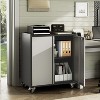35.43" Locking Metal Cabinet with Wheels, Heavy Duty Garage Storage Cabinet with Door and Adjustable Shelves, Rolling Tool Cart Cabinets - 2 of 4