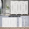 Wooden Room Divider Wall 3 Panel with Holes,5.6FT Tall Room Divider with Shelves,Folding Privacy Screens 67 in for Room Separation Home Office Bedroom - 4 of 4