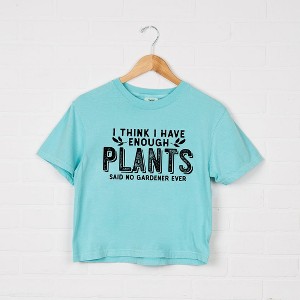 Simply Sage Market Women's I Have Enough Plants Bold Short Sleeve Relaxed Fit Cropped Tee - 1 of 4