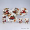 Fancy Farmhouse Holiday Set of 4 Ceramic Mugs with Real Gold Trim, Rustic Christmas Kitchen Coffee Cup Decoration| OrnamentallyYou - 4 of 4