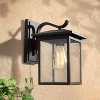 12.2" Metal/Seeded Glass Square Outdoor Wall Light Matte Black - LNC: ETL Listed, LED Compatible, Weatherproof - 2 of 4