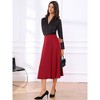 INSPIRE CHIC Women's Satin High Waist A-Line Elasticized Waistband Flared Dressy Casual Midi Skirts - 4 of 4
