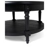 Maven Lane Pullman Traditional Round Wooden Coffee Table, Antiqued Black - 4 of 4