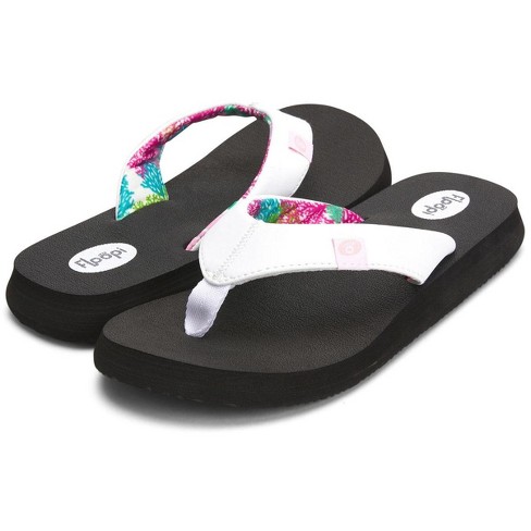 Floopi Women's Bella Yoga Mat Thong Flip Flop - 9, White - image 1 of 4