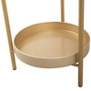 2 Tier Plant Stand Plant Holders Indoor Stand With 2 Round Trays Anti Slip Leg 33 Pound Support Metal Potted Plant Holder Shelf - 3 of 4
