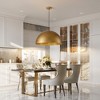 Rennnsan Grainor 15"-23" W 1 -Light Gold Foiled Dimmable Oversized Industrial Dome Pendant in Gold - 4 of 4