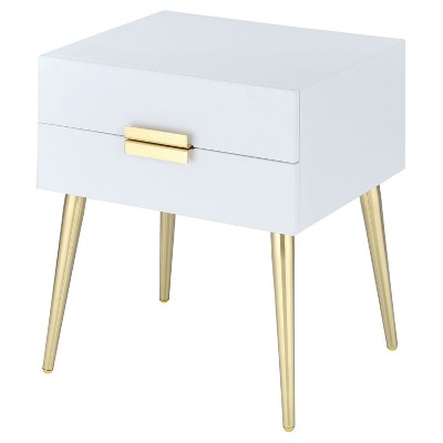 white and gold desk target