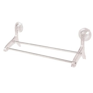 Better Houseware Suction-Cup Double Towel Bar, Clear - 1 of 4