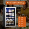 Ca'Lefort Beverage Refrigerator Cooler, 102-140 Can Freestanding Beverage Fridge,with Glass Door for Home/Bar/Office - 4 of 4