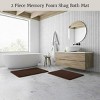 Lavish Home 2-Piece Chenille Memory Foam Bathroom Rugs Set - 2 of 4