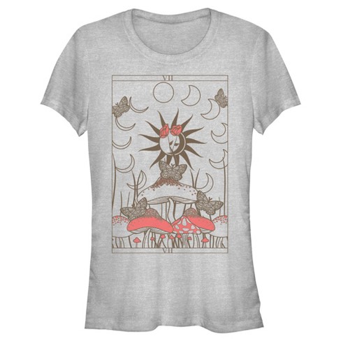 Juniors Womens Lost Gods Mystic Mushroom Tarot T-Shirt - image 1 of 4