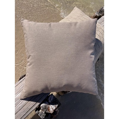 Mocha Brown Acrylic Indoor Outdoor Throw Pillow
