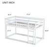 NicBex Twin Over Twin Bunk Bed with Guardrail,Rubber Wood Loft Bed with Built-In Ladder,Modern Bunk Beds,Low Height Bunk Beds for Bedroom - 3 of 4