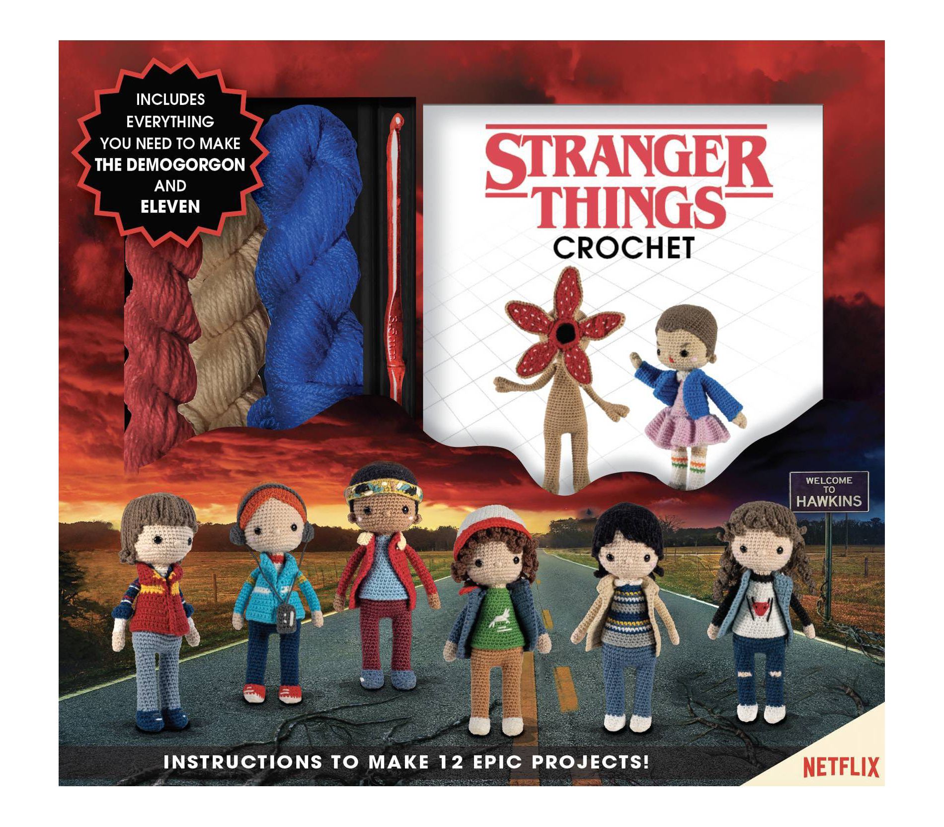 Stranger Things Crochet - by Editors of Thunder Bay Press (Hardcover)