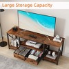 Itopfox TV Stand with Fabric Drawers for Large TVs - Entertainment Center and Industrial Console Table with Open Storage Shelves for Living Room - 3 of 4