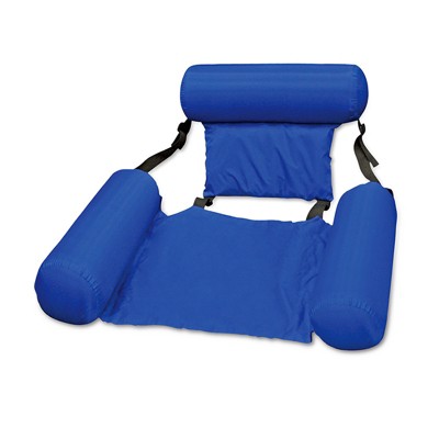 Swim Central 37" Inflatable Swimming Pool 1-Person Chaise Lounger or Chair - Blue