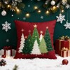 Christmas Pillow Covers 18X18 Set of 2, Red Xmas Tree Winter Decorative - 3 of 3