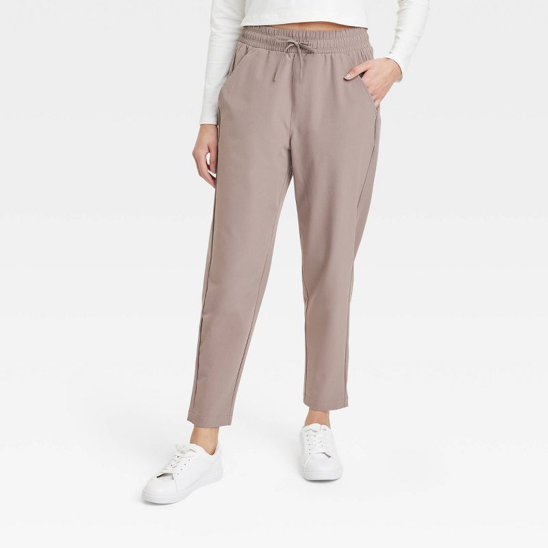 Women's Stretch Woven High-Rise Taper Pants - All In Motion™, 1 of 13