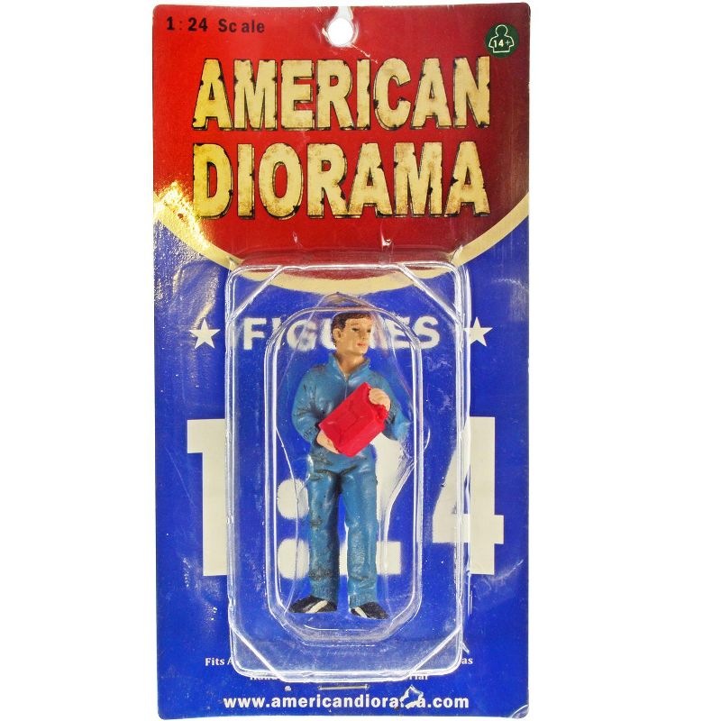 Mechanic Dan Figurine for 1/24 Scale Model Car by American Diorama, 1 of 4