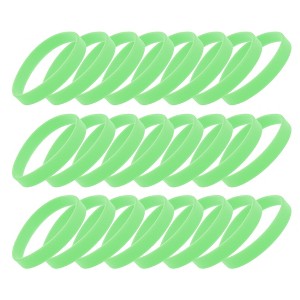 Unique Bargains Eye-catching Solid Silicone Bracelets 24 Pcs - 1 of 4