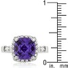 Slickblue Contemporary Amethyst Fashion Ring for Women - 5.05 Ct. Cubic Zirconia, Size 5-10 - 3 of 4