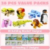 Joyfy 28 Packs Valentine’s Day Gift Cards with Animal Building Blocks for Kids Valentine's Classroom Exchange Toy Gifts, Valentine’s Day Party Favor - 2 of 4