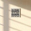 Slickblue Pickleball Grandpa Wood Sign – Funny 7x7 Rustic Wall Décor – Cooler Than Normal Grandpa, Color Options - 2 of 3