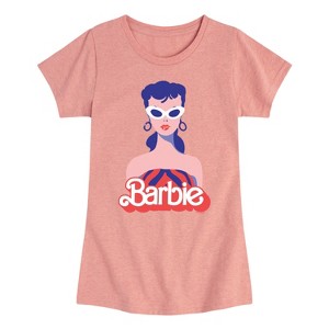 Girls' - Barbie - Retro Swimsuit Fitted Short Sleeve Graphic T-Shirt - 1 of 4