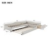Modern Upholstered Twin Daybed with Rolling Casters, Space‑Saving Trundle Bed for Teen Bedroom or Studio Apartment – The Pop Home - 4 of 4