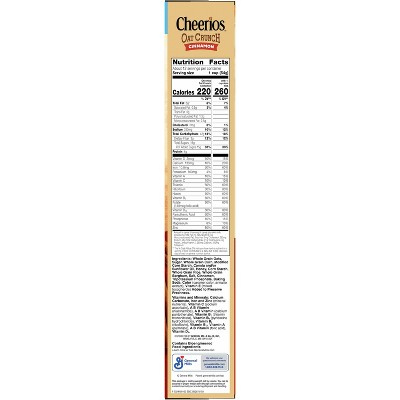 General Mills Family Size Cheerios Oat Crunch Cinnamon Cereal - 24oz