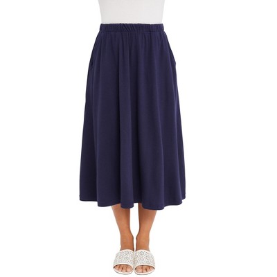 Jessica London Women's Plus Size Soft Ease Midi Skirt