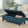 CAVINAS Round Boucle Storage Ottoman Bench with Hidden Storage,Upholstered Storage Ottoman,Storage Benches for Living Room,Bedroom - 2 of 4