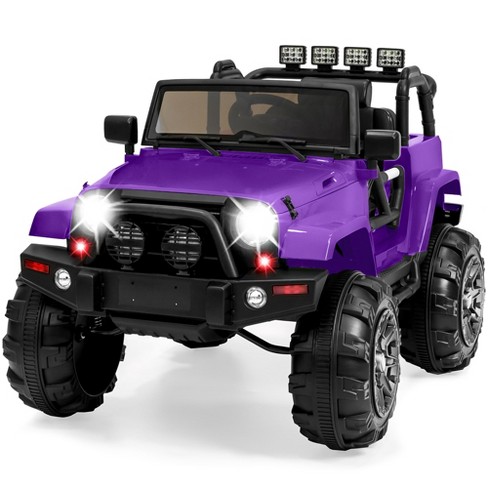 Best Choice Products 12v Kids Ride On Truck Car W Remote Control Spring Suspension Bluetooth Led Lights Purple Target