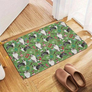 Christmas Aussie Dog Bathroom Rugs Winter Bath Mat Absorbent Non Slip Bathroom Mat Christmas Soft Floor Carpet 16x20 Inches - 1 of 1