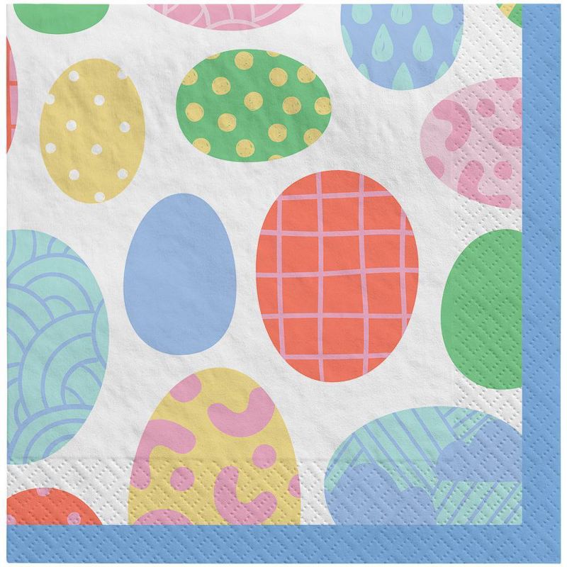 30ct Easter Beverage Napkins Egg Toss Pattern  - Spritz&#8482;, 1 of 3