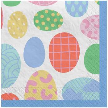 30ct Easter Beverage Napkins Egg Toss Pattern  - Spritz™