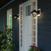 VAXCEL Jackson Steel 1 Light Integrated LED Black Contemporary Outdoor Wall Lantern Clear Glass - 4 of 4