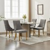 Lycvki Chenille Dining Chairs Accent Chair for Dining Room with Brushed Stainless Steel Legs,Set of 2 - 3 of 4