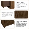 Vynxaria 5-Drawer Fluted Dresser - 45" Tall Modern Chest, Metal Handles, Wooden Organizer for Bedroom/Living Room - 4 of 4