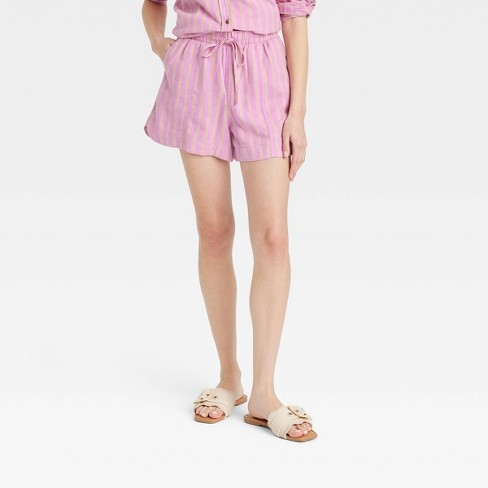 Pink cheap striped shorts