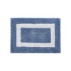 Hotel Bath Rug 100% Premium Cotton Tufted Two Tone Reversible Bathroom Rug, Soft & Water Absorbent, Machine Washable Bath Mat - 2 of 4