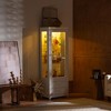 VYNXARIA 71" Tall Display Cabinet with Upholstered Glass Door, China & Wine Cabinet with Adjustable LED Light for Living Room,Bar,Studio,White - 2 of 4