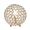 8" Elipse Medium Contemporary Metal Crystal Round Orb Table Lamp - Lalia Home - 2 of 4